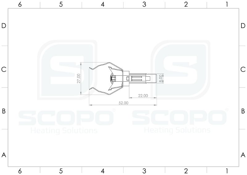 Baykan Type Socket 3/4 technical drawing