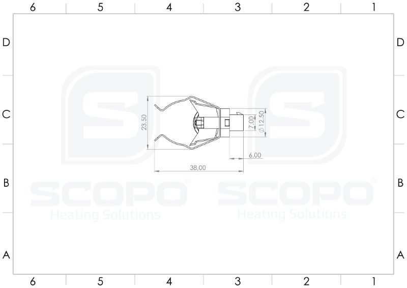 Ferroli Double 4 Way Socked technical drawing