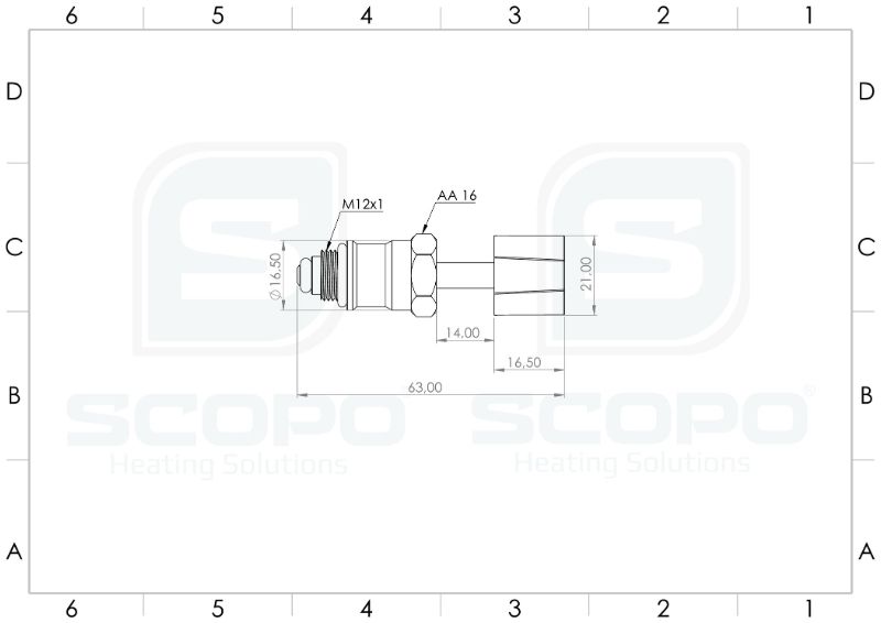 Ferroli Trio Ewa Warmhaus technical drawing