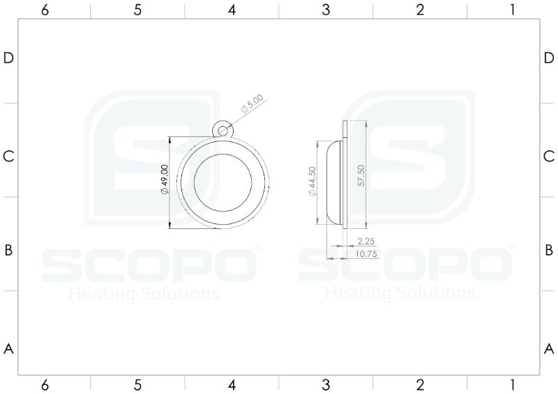 Diaphragm Gasket technical drawing