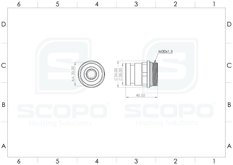 Baymak Kombi Bypass technical drawing