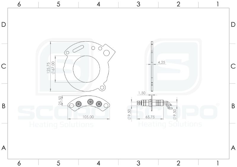 Buderus Logomax GB172 Kombi Brülör Kapak Contası technical drawing